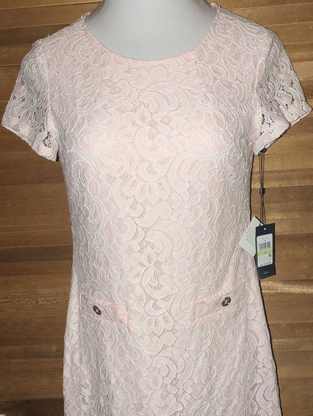 💥SUMMER END SALE💥Tommy Hilfiger Pale Pink Lace Shift Dress - Picture 8 of 8